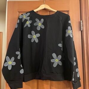 Floral print crewneck sweatshirt